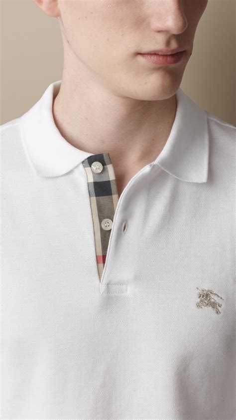 white burberry brit polo|Burberry polo shirts men's outlet.